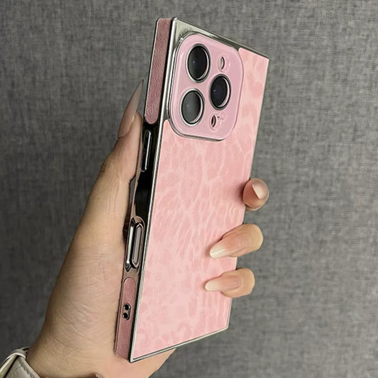 Luxury Leopard Pattern Matte Armor Phone Case For iPhone 16 15 14 13 Pro Max