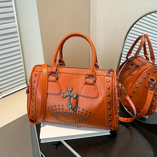 Large-Capacity Punk-Style One-Shoulder Crossbody Bag Suitable