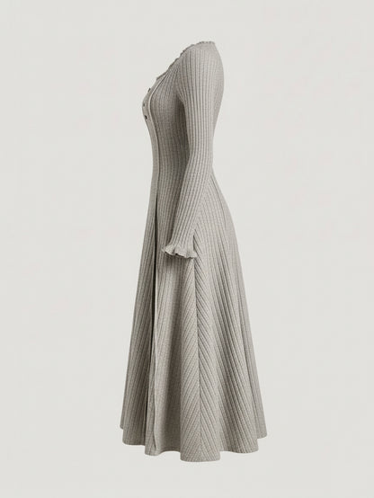 Elegant Fitted A-Line Maxi Dress