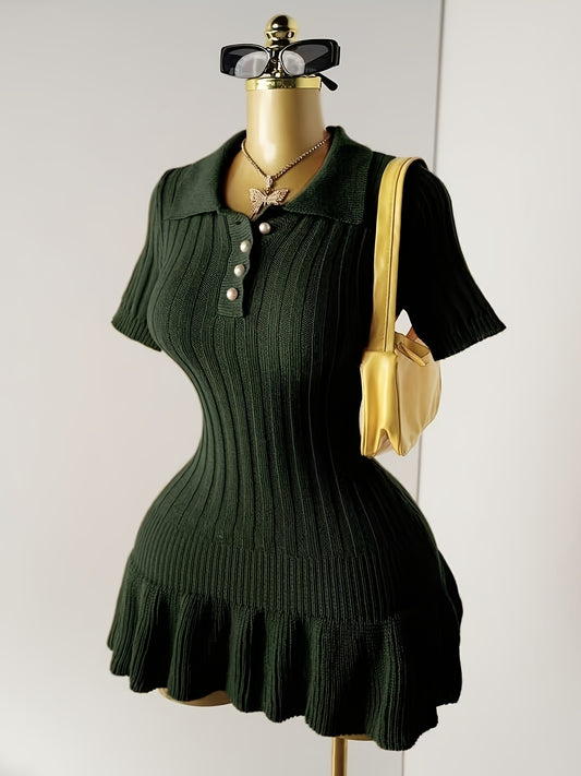 Short Sleeve Sweater Dress